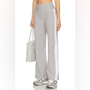 Spacedye Laid Back Stripe Pant in Silver Mist & Cloud White